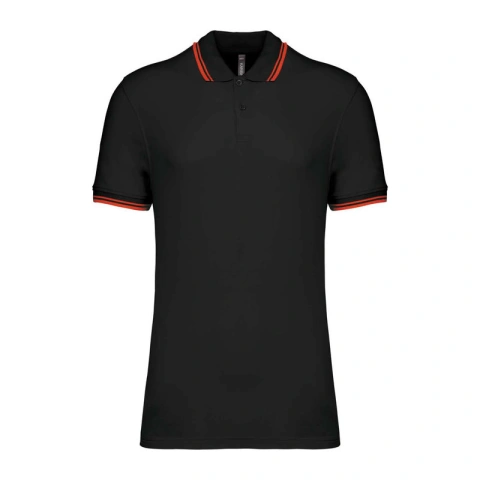 Men'S 2 Striped Short Sleeved Poloshirt