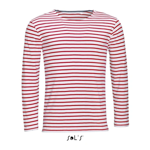 SOL'S MARINE MEN - LONG SLEEVE STRIPED T-SHIRT
