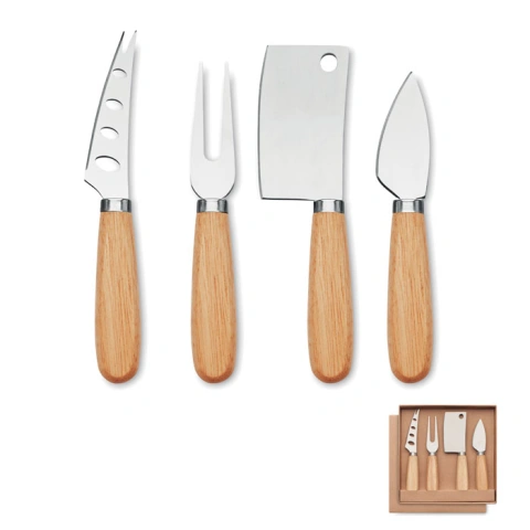 CAMEMBERT Set de 4 cuțite de brânză
