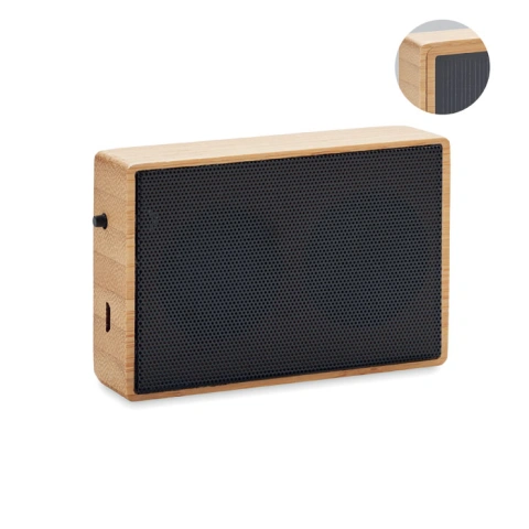 SOLAE Boxă solară wireless, bambus