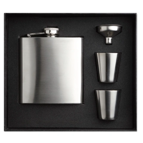 SLIMMY FLASK SET Sticlă de buzunar cu paharele